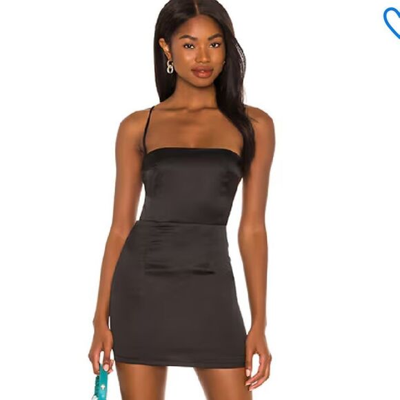 NWT superdown sienna strappy back mini dress Revolve Black Small - Picture 1 of 15